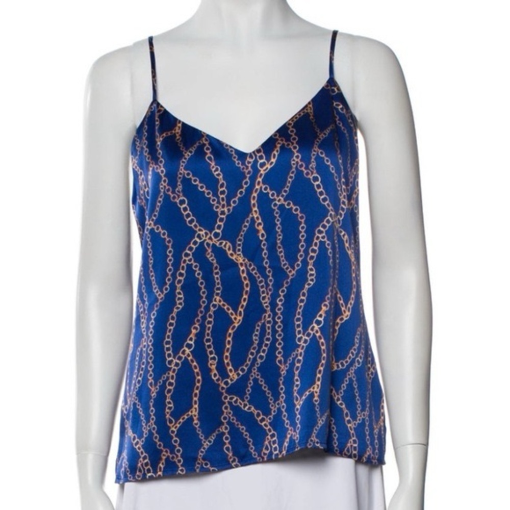 L'AGENCE Navy Chain Pattern Cami